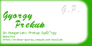 gyorgy prekup business card